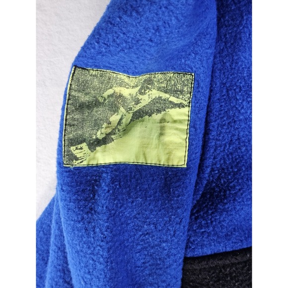 Vintage 90s Express Colorblock Fleece Pullover NEON SKI Size MEDIUM - Picture 7 of 7
